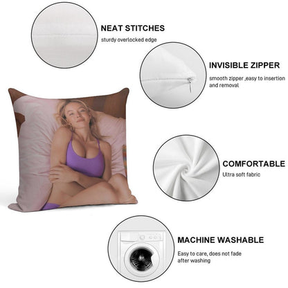 Sydney Sweeney Hot Soft Warmth Comfort Throw Pillow