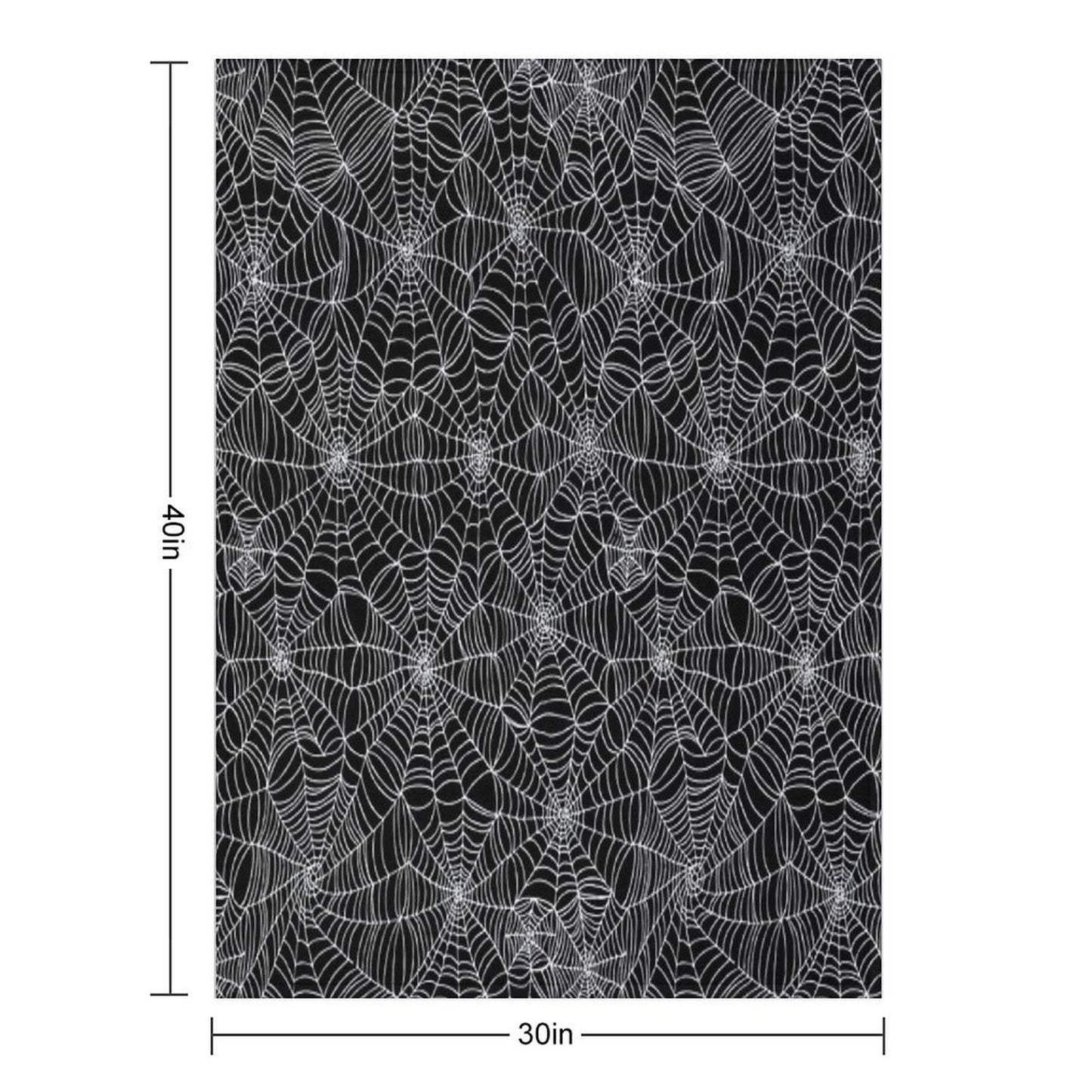 Spider Web Pattern - White on Black by Cecca Designs Throw Blanket