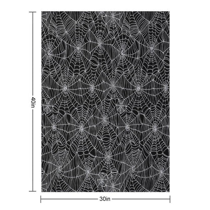 Spider Web Pattern - White on Black by Cecca Designs Throw Blanket