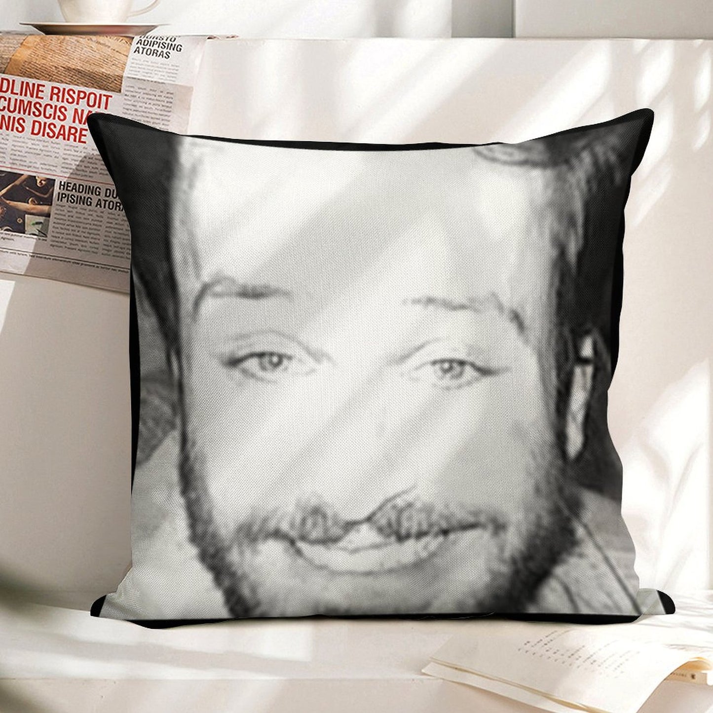 Always Sunny in Philidelphia Charlie Dating Picture Linen Throw Pillow Cover