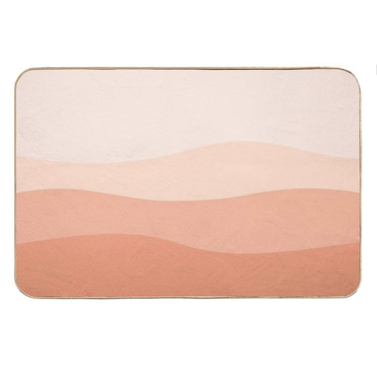 Peachy Ombre Dunes Bath Mat