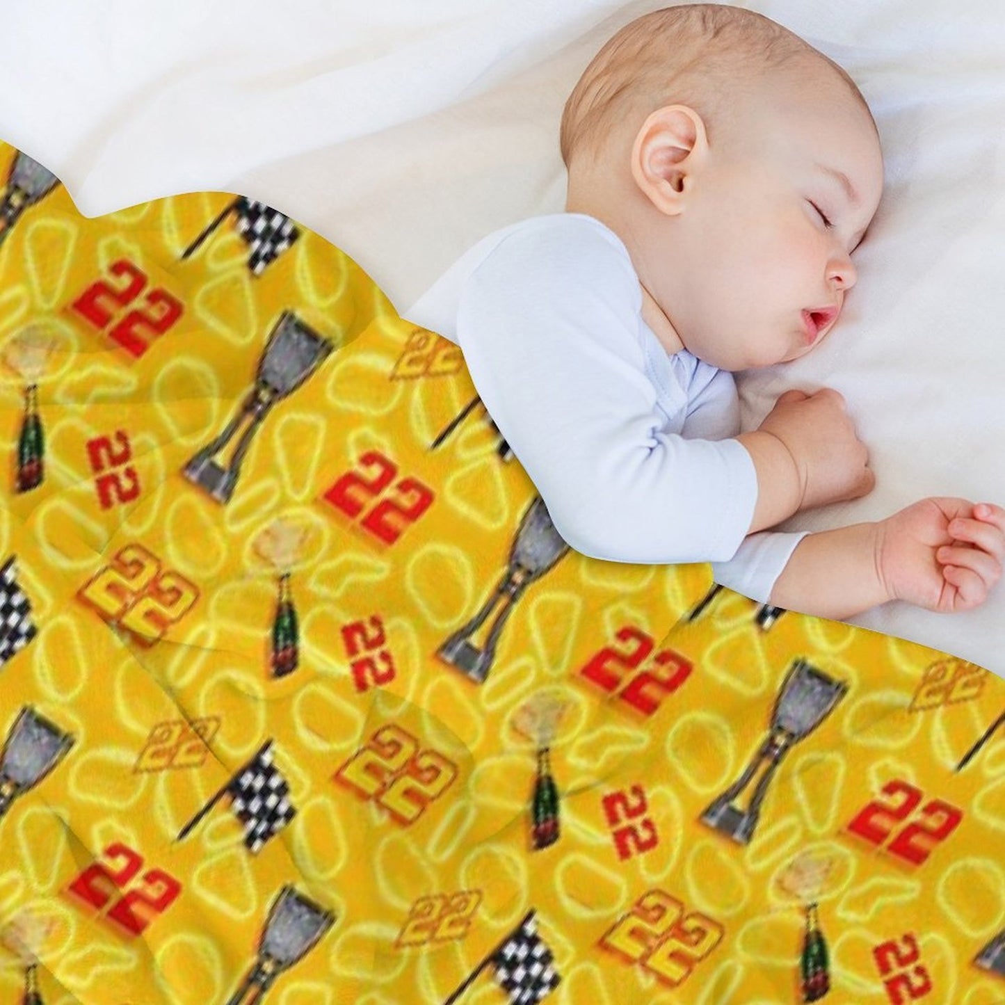 Joey Logano But It’s A Looping Pattern (yellow) Throw Blanket