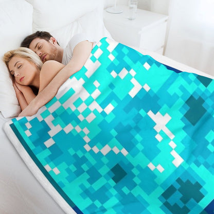 Pixel Water Throw Blanket
