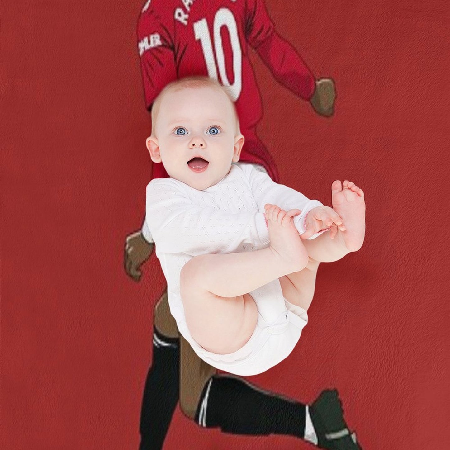 Marcus Rashford Header Throw Blanket