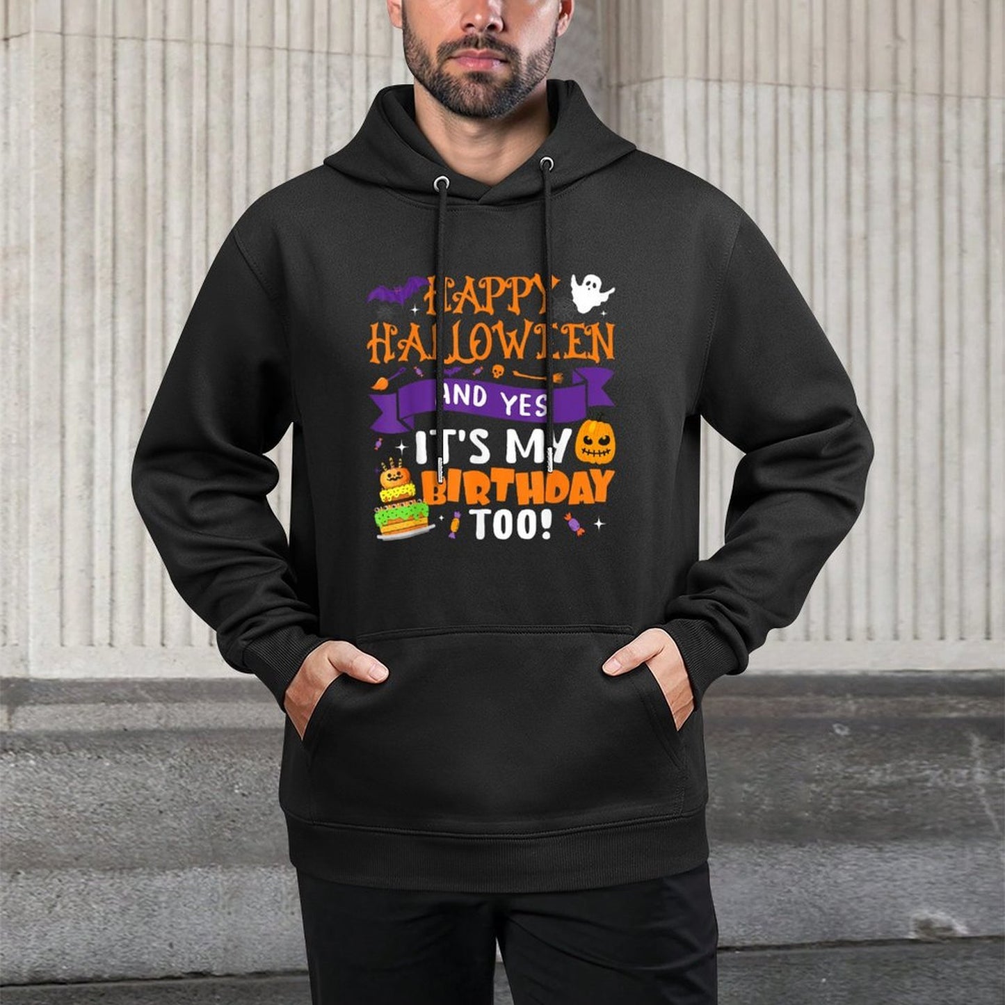 Happy Halloween Birthday Kids Yes Its My Birthday Halloween Versatile Streetwear Hoodie