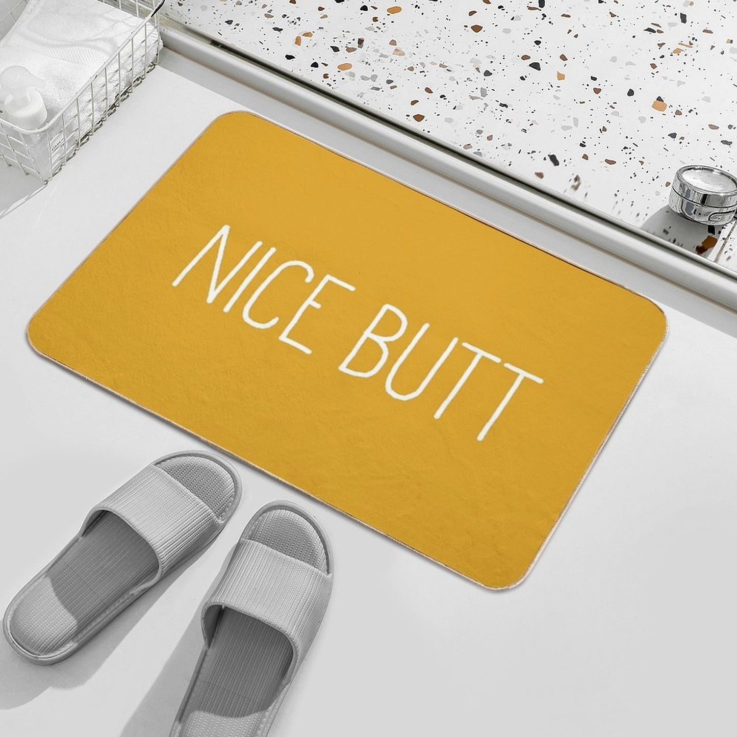 Nice Butt Mustard Bath Mat