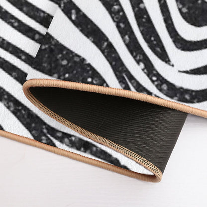 Glitter Zebra Bath Mat