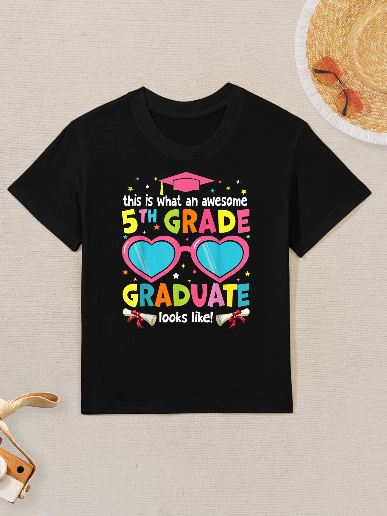Awesome 5th Grade Graduate Looks Like 5th Grade Graduation Kids T-Shirt