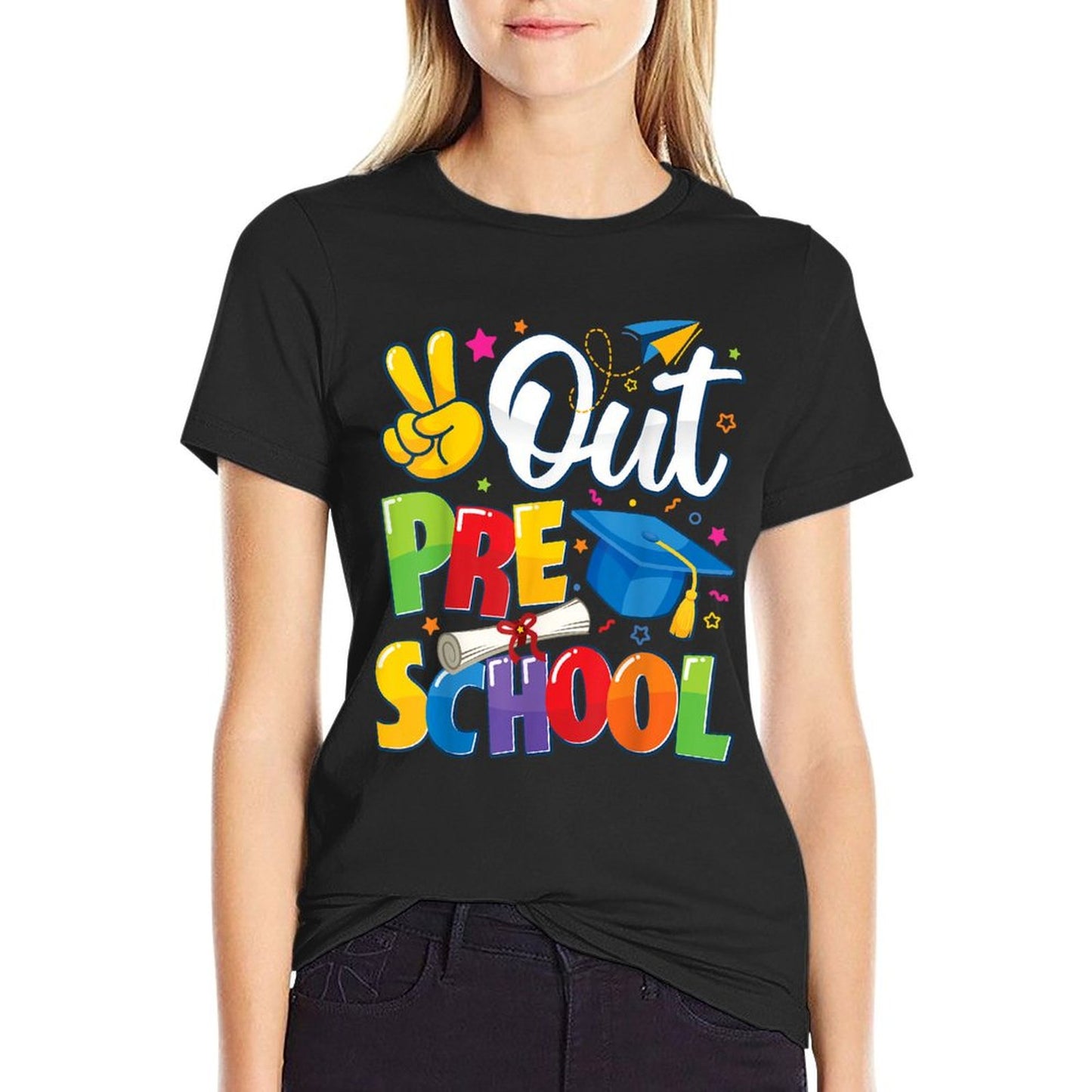 Out Preschool Graduate 2025 Pre K Graduation 2025 T-Shirt