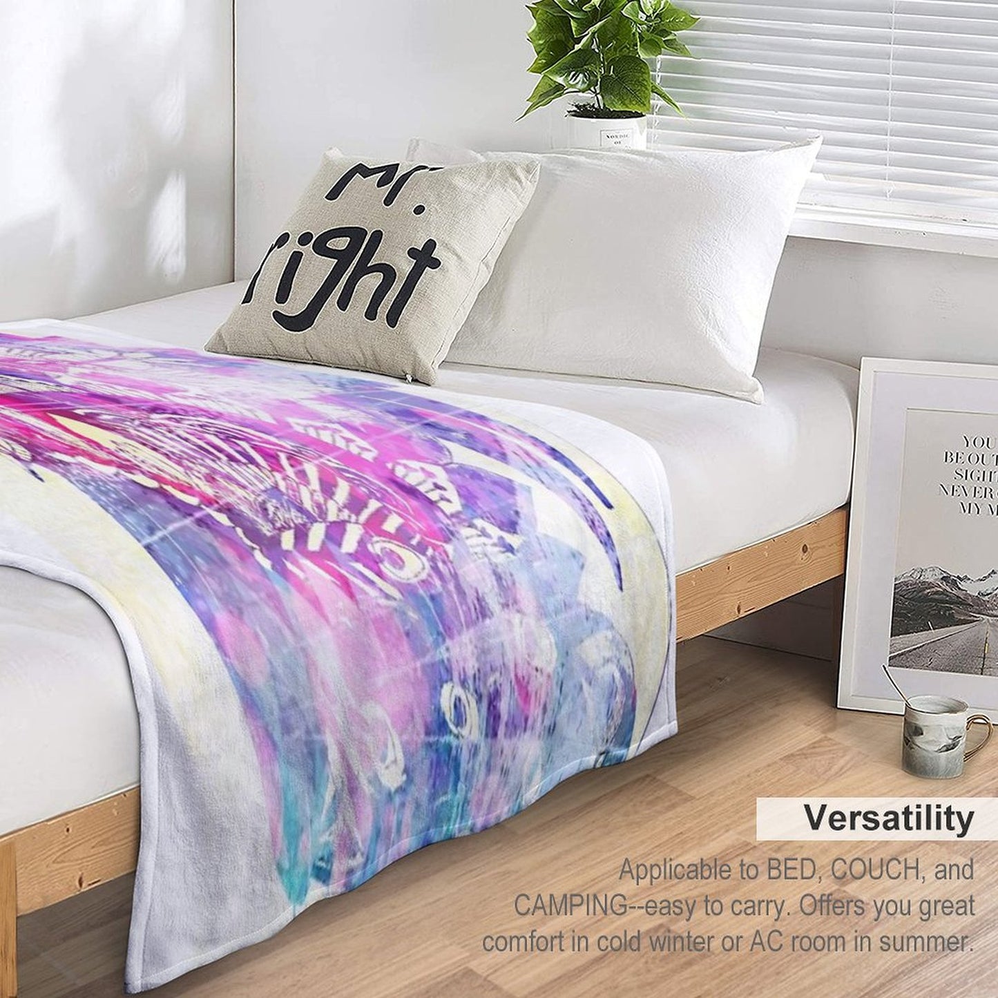 Shake A Tail Feather - Lilac Dreams Throw Blanket