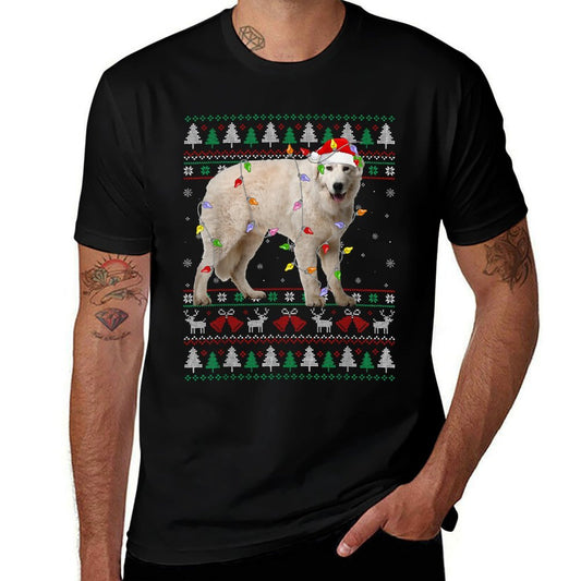 Maremma Sheepdog Christmas Ugly Sweater Dog Lights Xmas  Classic T-Shirt