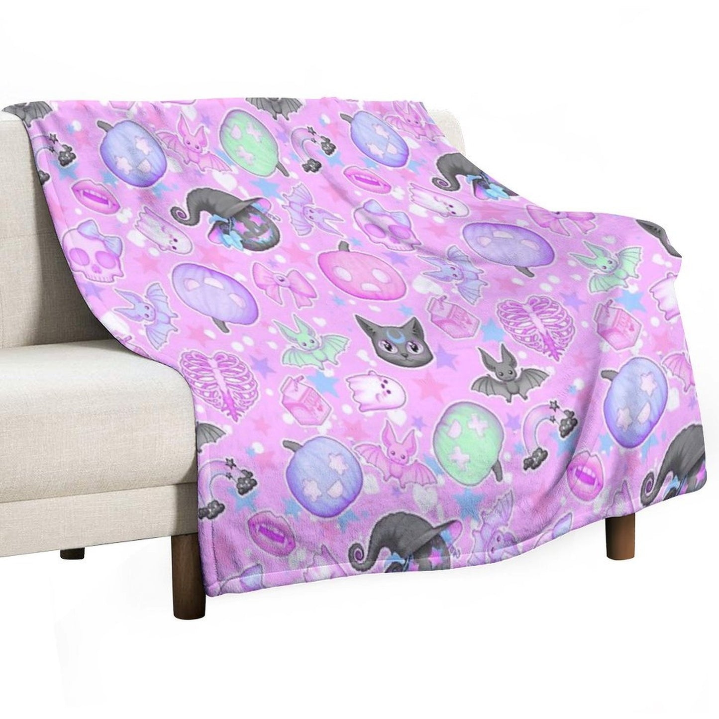 Halloween All Year Throw Blanket