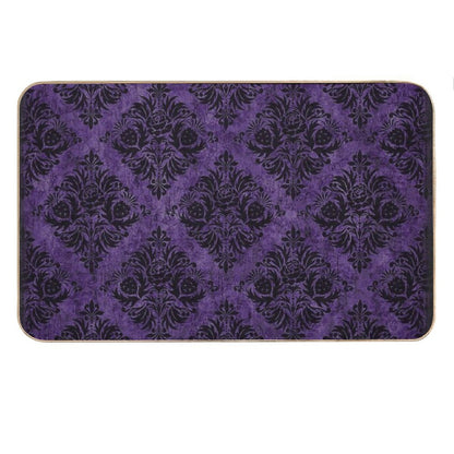 Gothic Damask Purple Bath Mat
