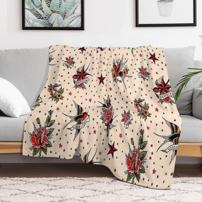 Tattoo Flash Throw Blanket