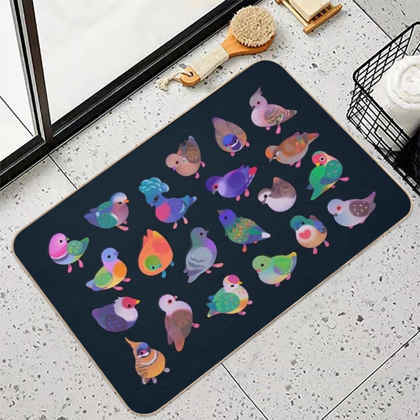 Wild Pigeon  Stain-Proof Bath Mat