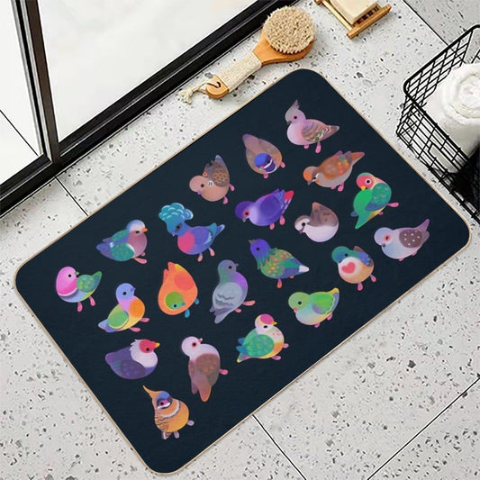 Wild Pigeon  Stain-Proof Bath Mat