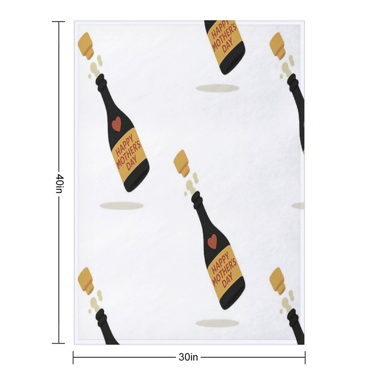 Simple Mom Cheers Symbol, Modern Mother's Day Wishes Throw Blanket