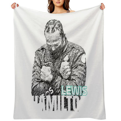 Lewis Hamilton - Sketch Poster Throw Blanket