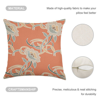 Golden Girls Couch Pattern Linen Throw Pillow Cover