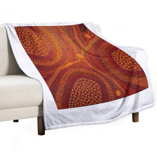 Australian Aboriginal Art Throw Blanket