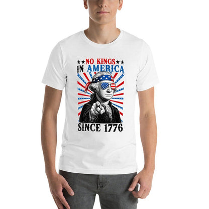 No Kings In America Since 1776 Usa Retro Comfortable T-Shirt