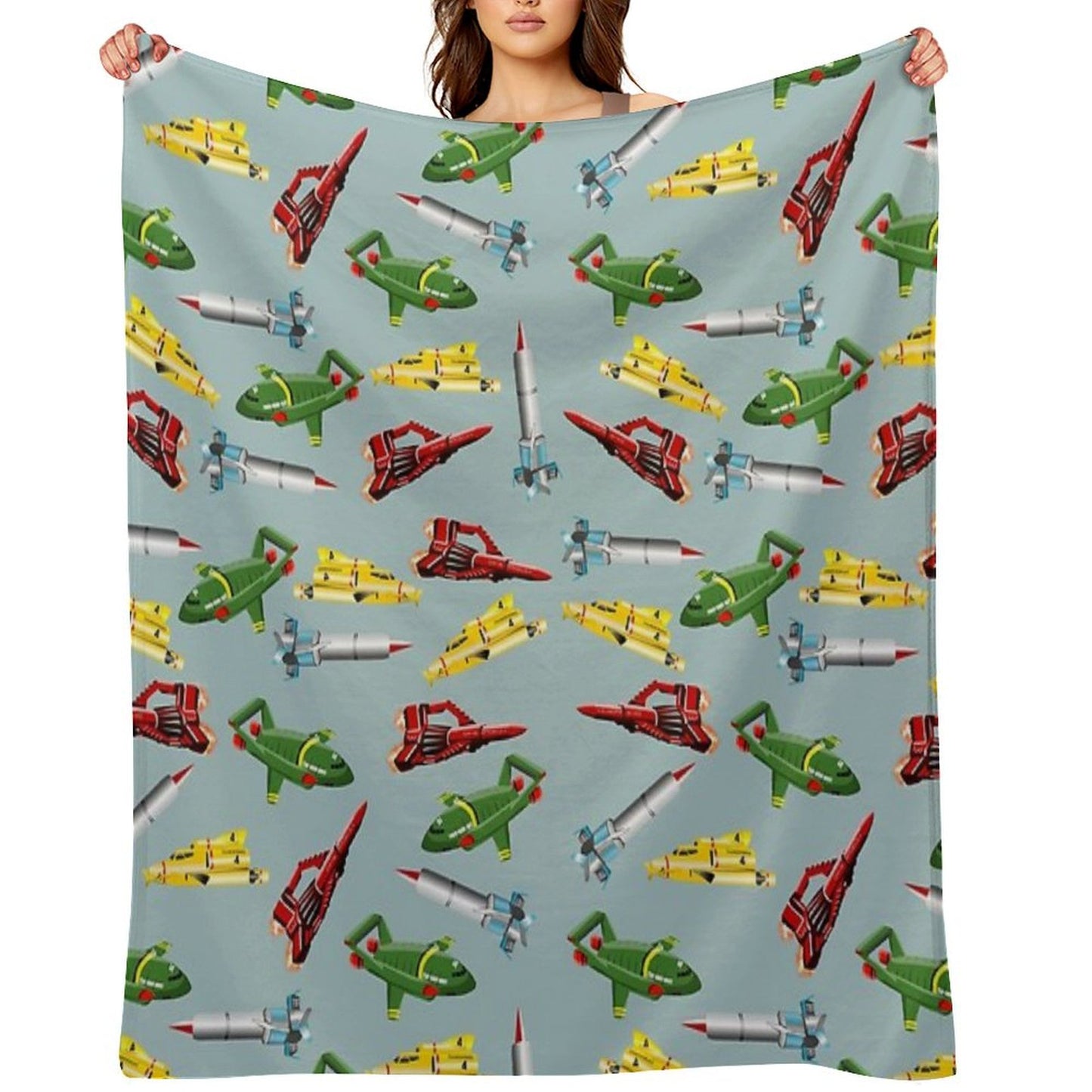 Thunderbirds Pattern Throw Blanket