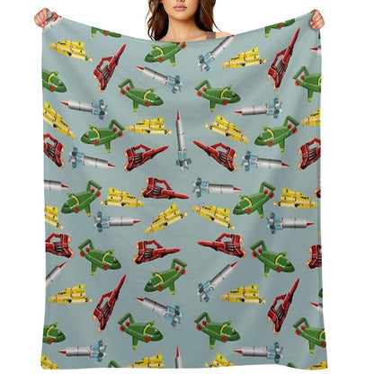 Thunderbirds Pattern Throw Blanket