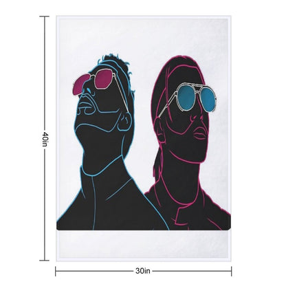 PNL Neon Effect Drawing Throw Blanket