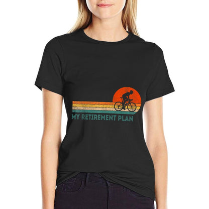 My Retirement Plan Bicycle Cycling Cyclist Retro T-Shirt