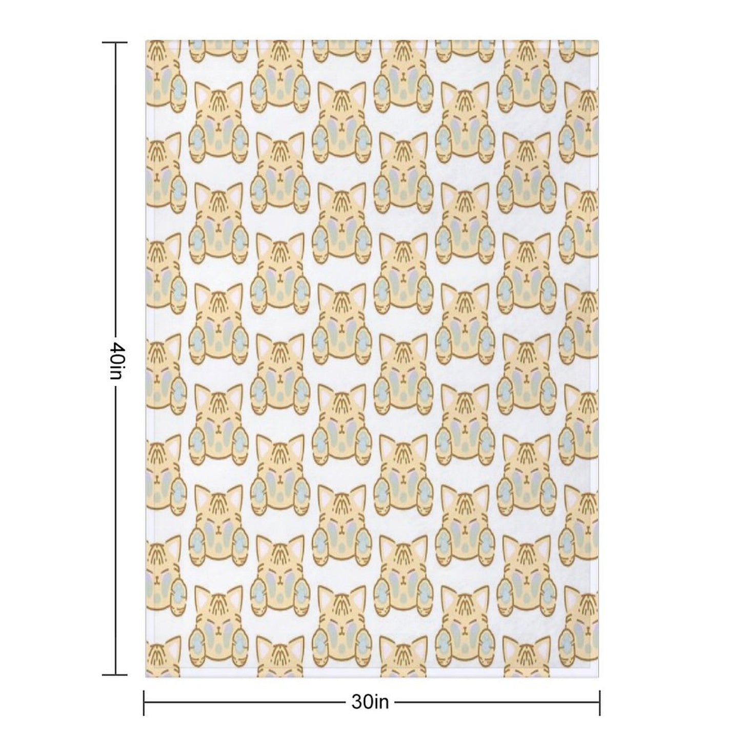 Cute Kitties Cat Sticker Throw Blanket
