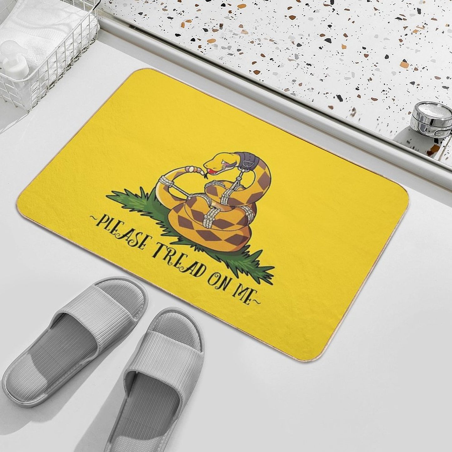 Please Tread On Me Bath Mat