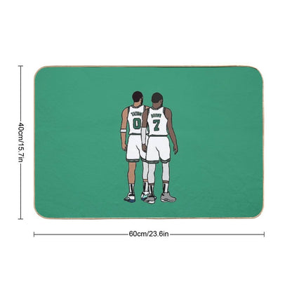 Jayson Tatum And Jaylen Brown Back-To Bath Mat