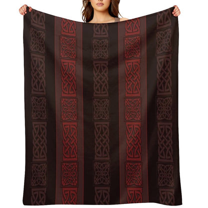Viking Dark Red Throw Blanket