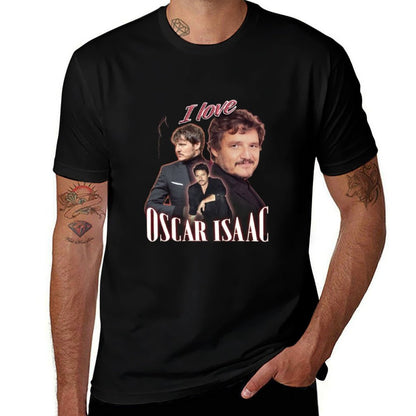 I Love Oscar Isaac Pedro Pascal Cursed Fan Collage  Slim-fit Cut T-Shirt
