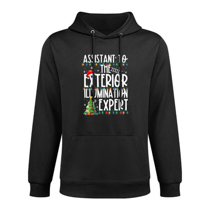 Assistant To Exterior Illumination Expert Christmas Lights Machine Washable Hoodie