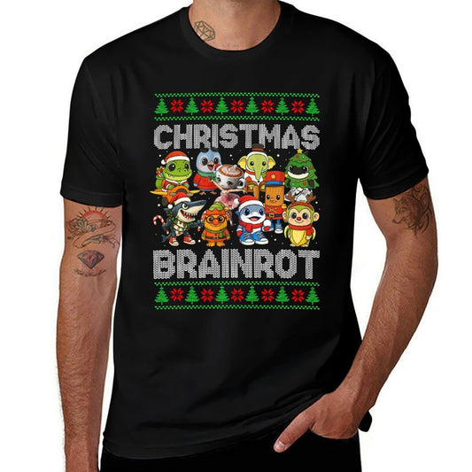 Funny Christmas Italian Brain Rot Italian Brainrot Boy Kids  Summer-ready Fabric T-Shirt