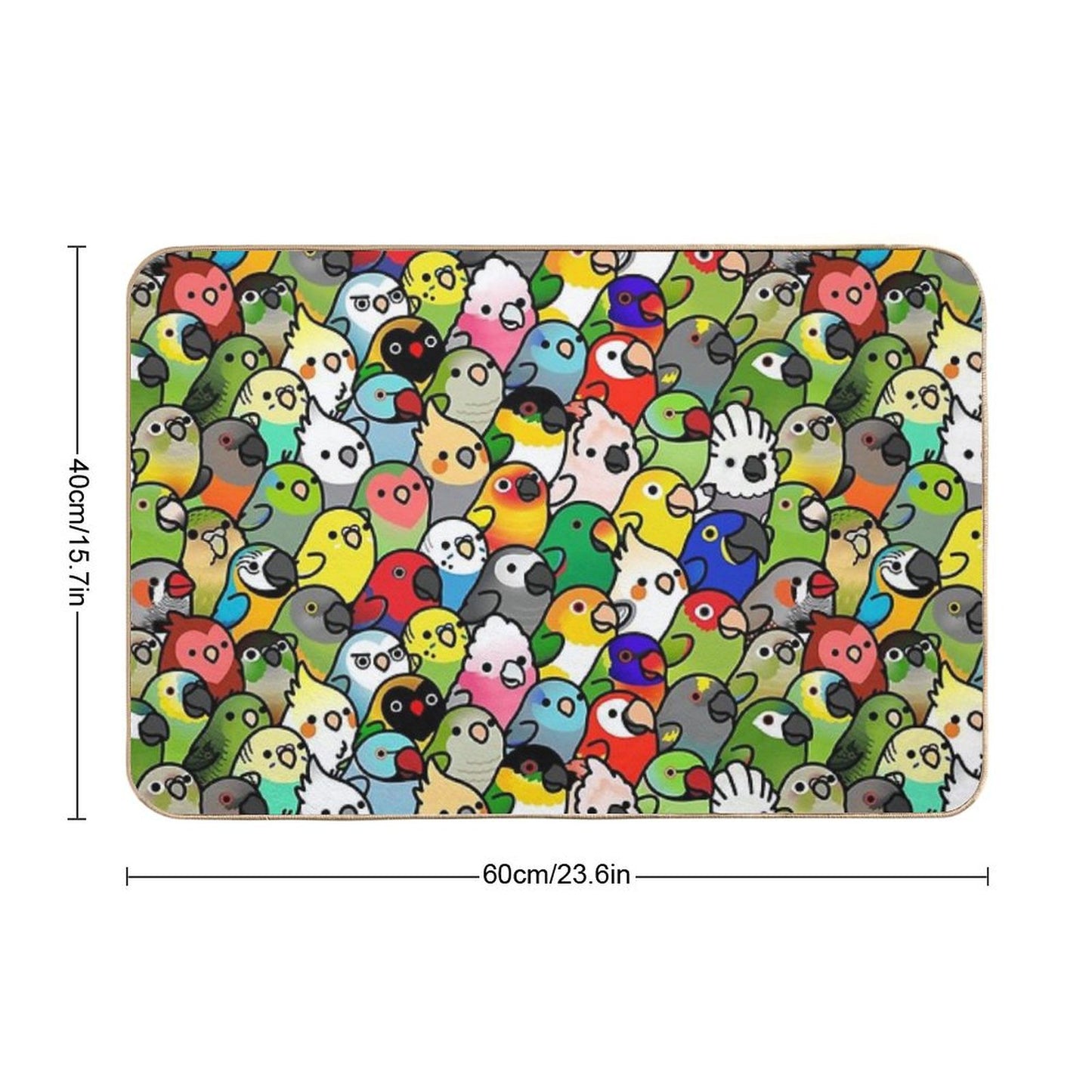 Everybirdy Pattern 2023 Bath Mat