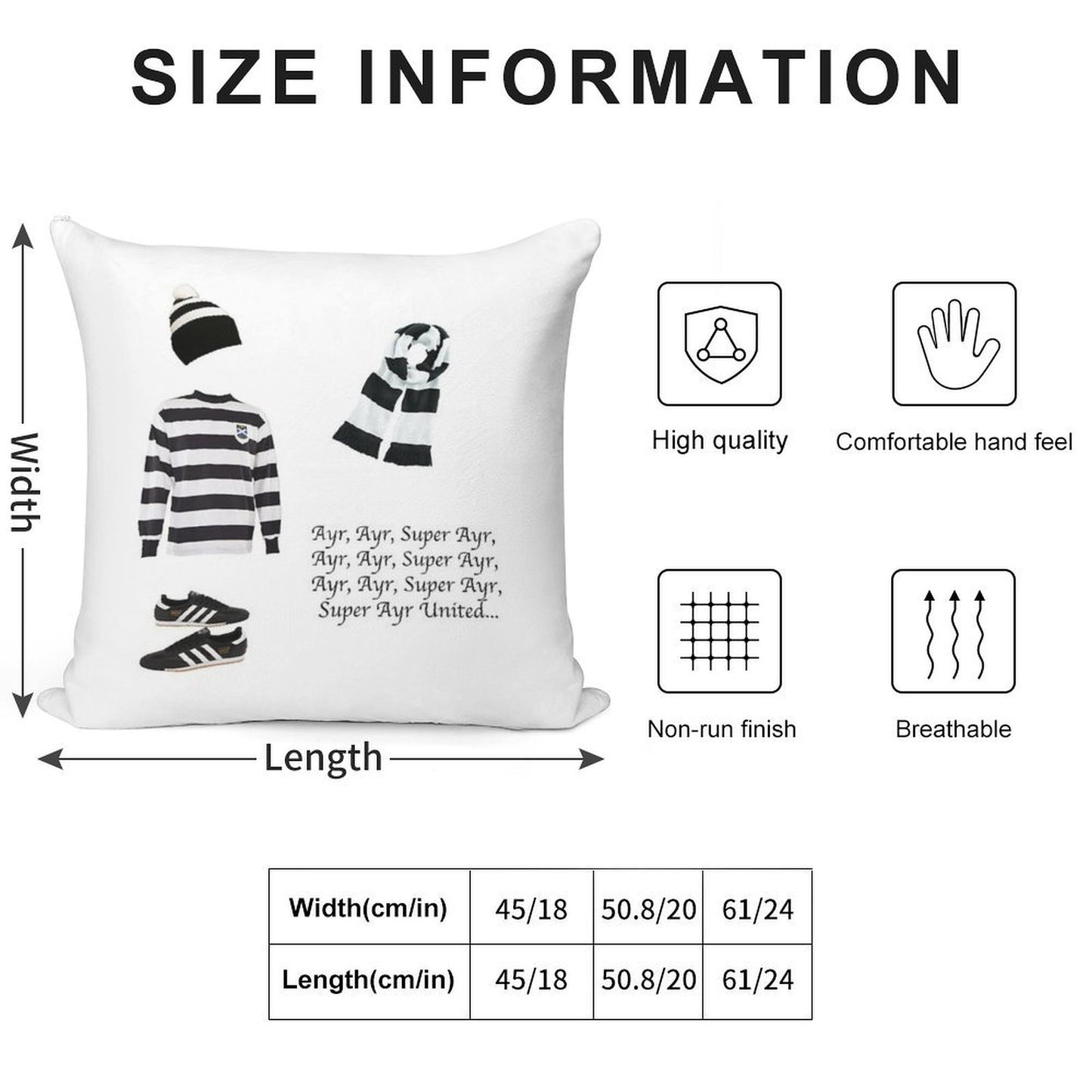 Ayr United Fc Soft Gift Ready Throw Pillow