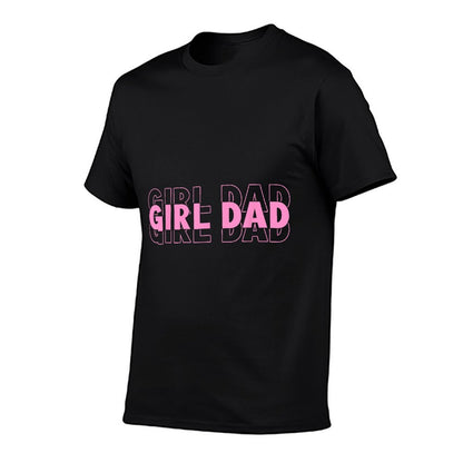 Dad Est 2025 Dad Loading New Dad Of Girls Retro Pink Dad T-Shirt