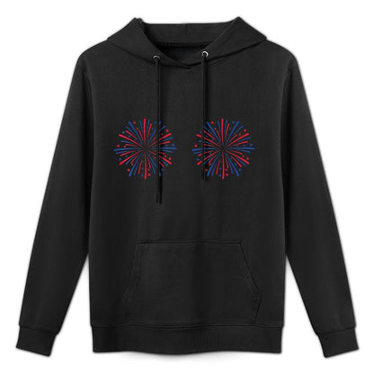 Just Here for The Fireworks Funny Shirt for Couple Men Women Machine Washable Hoodie