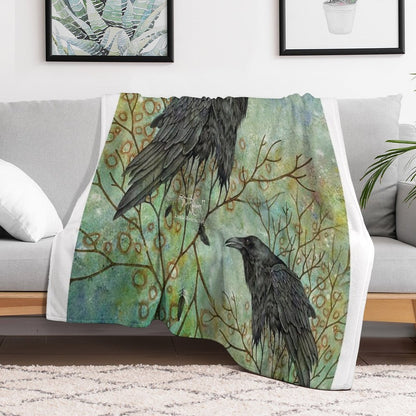 The Raven Nevermore (The Vanishing Series) Throw Blanket