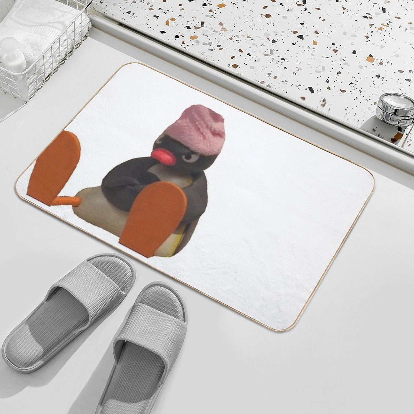 Shower Pingu Mood Bath Mat