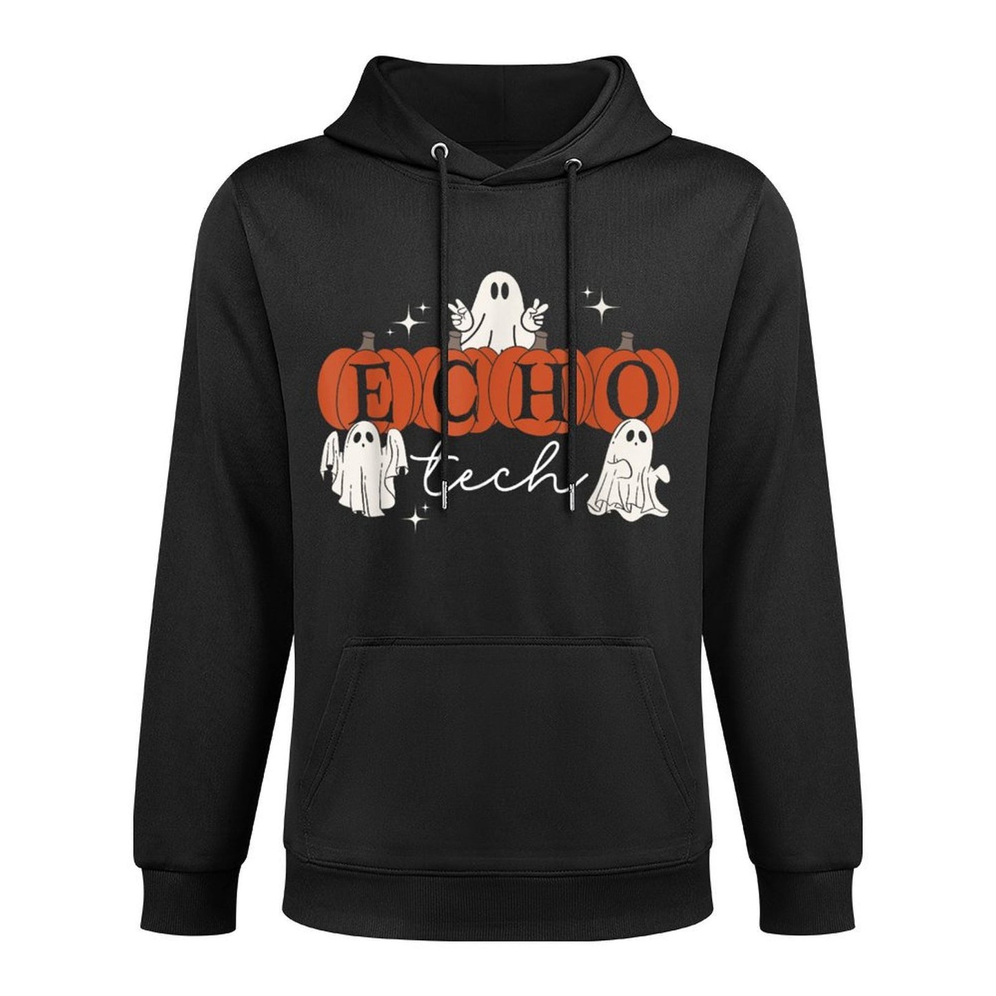 Ghost Cardiac Sonographer Pumpkin Halloween Echo Tech CVICU Shrink-Resistant Hoodie