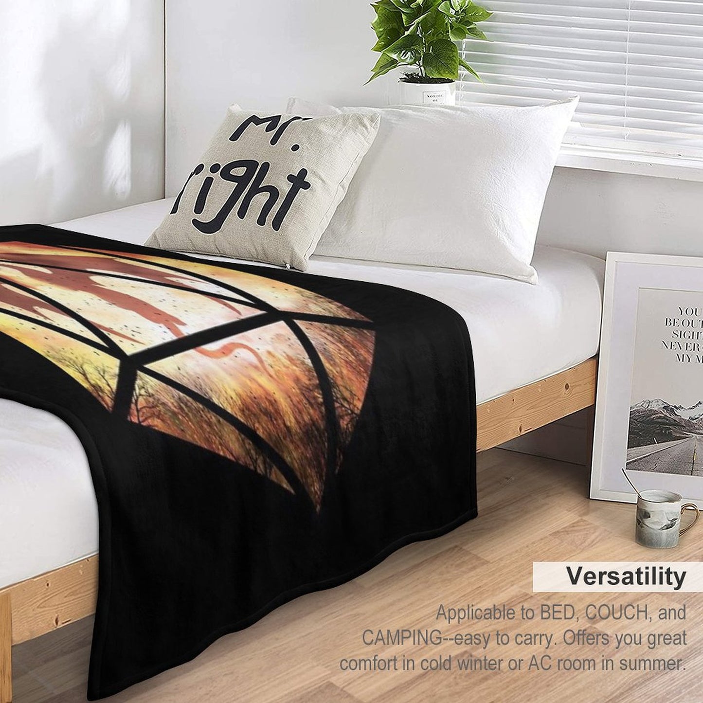 Fire Dragon D20 Throw Blanket