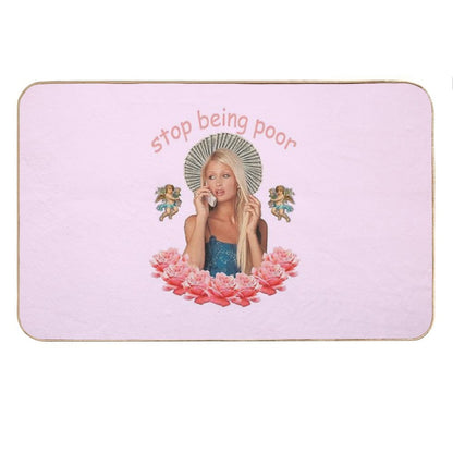 Paris Hilton 'Stop Being Poor' Bath Mat