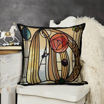 MacIntosh Rose Linen Throw Pillow Cover