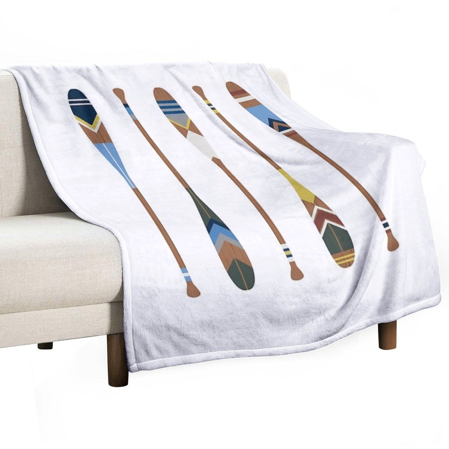 Painted Oars Throw Blanket