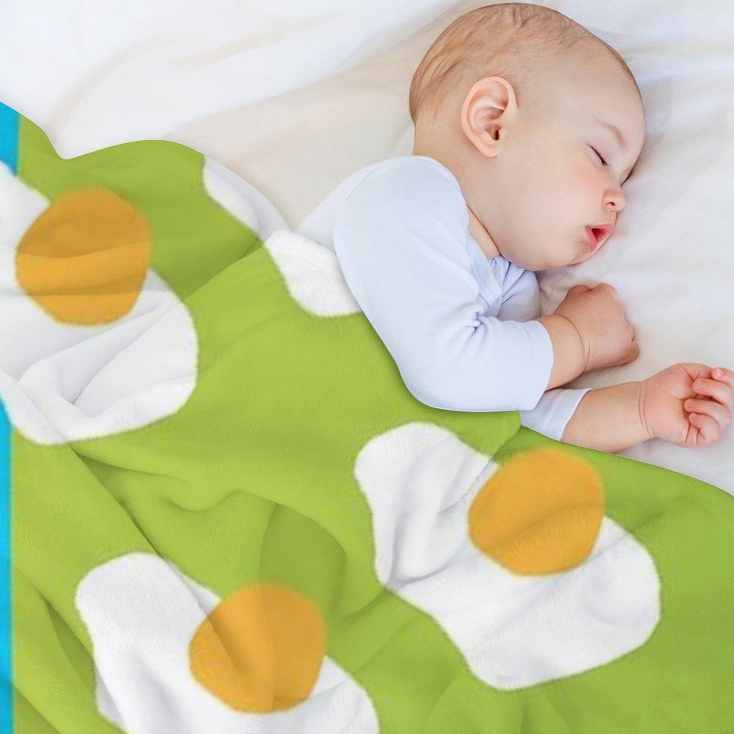 Eggsellent (blue + Green) Throw Blanket