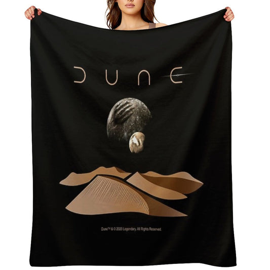 Dune Landscape with Moons of Arrakis Throw Blanket
