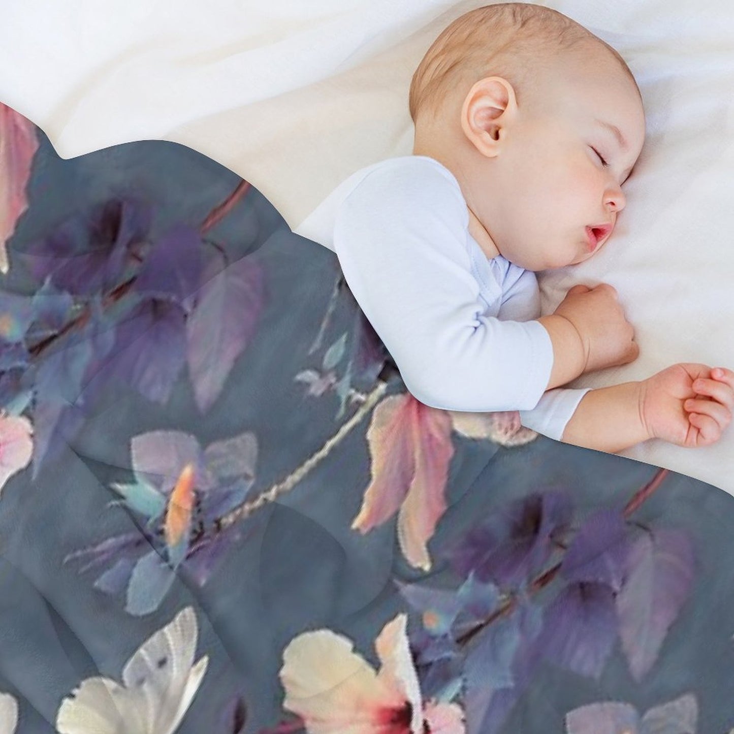 Butterflies And Hibiscus Flowers - A Painted Pattern Throw Blanket